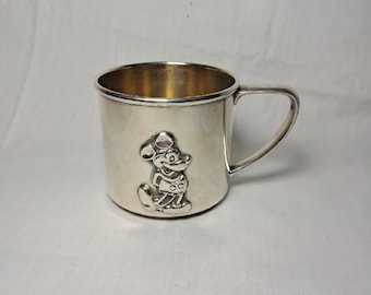 Vintage Disney Mickey Mouse Silver Plated Cup.