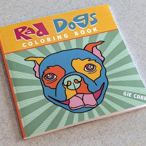 Kleurboek Rad Dogs – voor waskrijt, kleurpotloden of stiften – 36 originele handgetekende afbeeldingen van honden en puppy’s