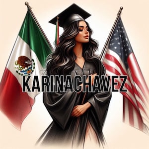 Graduation png, class of 2025 png, mexico flag, united states flag, latina png, congrats png, graduation