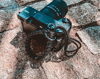 Alça de pulso de paracord para câmera