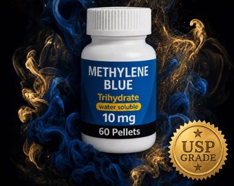 Comprimidos de azul de metileno / Grado USP, 99,995% de pureza, 10 mg x 60 unidades (600 mg)