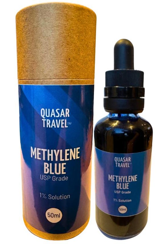 Methylene Blue 1% Concentrate, 50ml Glass Dropper, Ultra High Quality USP Grade, Free of Formaldehyde, Canadian Made