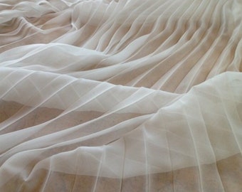 pleated silk chiffon fabric