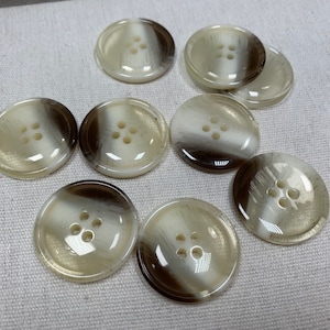 Large buttons marbled brown and tan plastic sewing buttons 1 1/4” sewing button 4 hole sewing button