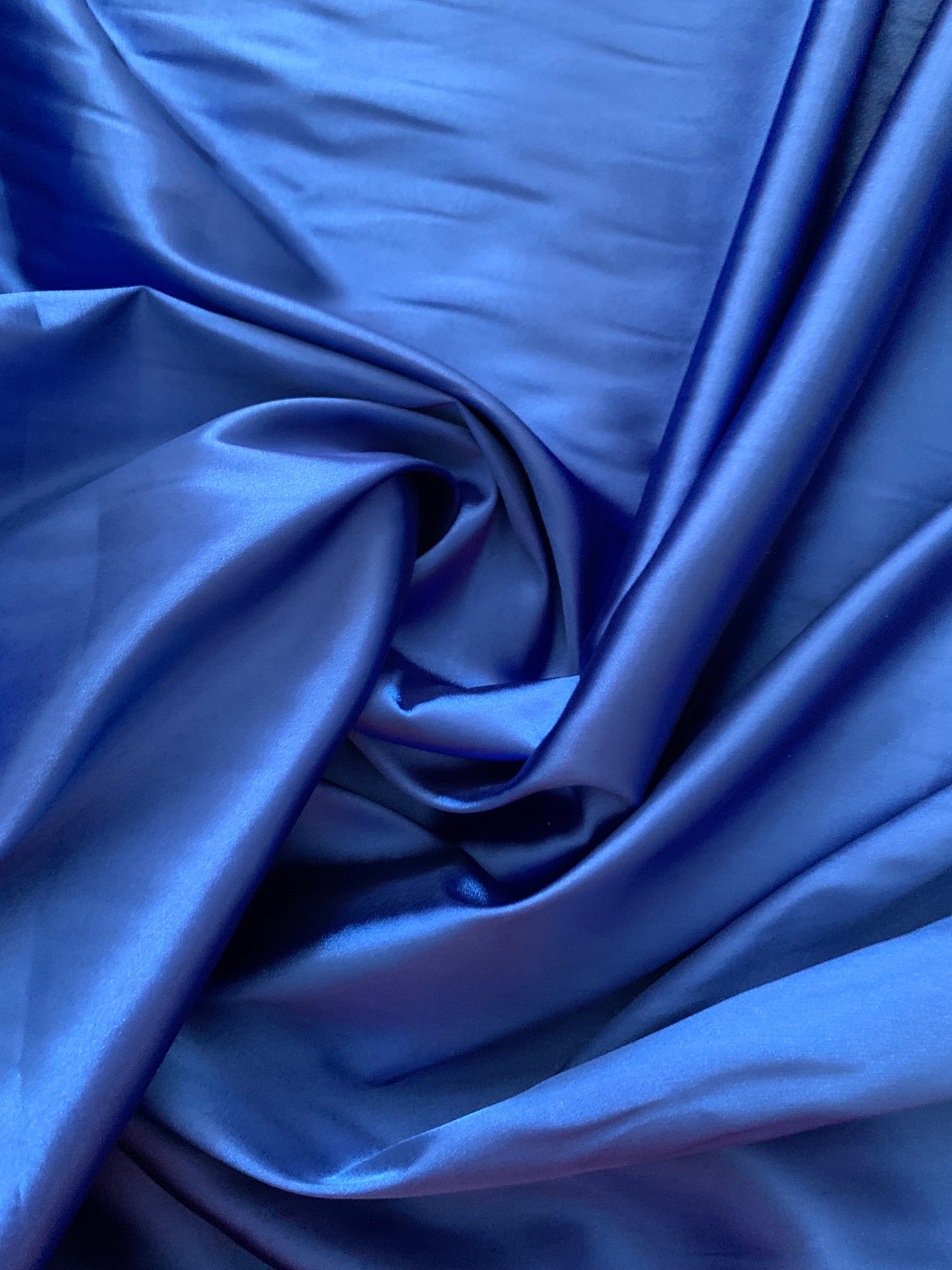 Royal blue Stretch Satin, polyester spandex satin fabric shiny stretch  satin fabric dress shirt lingerie