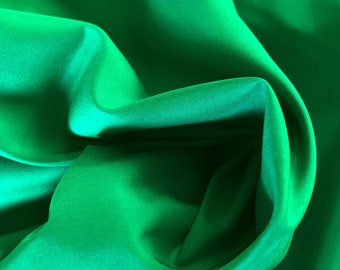Forro verde Forro Pongee 60" cortado a medida Forro ligero Vestido Tela 60" de ancho Tela suave, forro de poliéster, forro de tela Verde Navidad