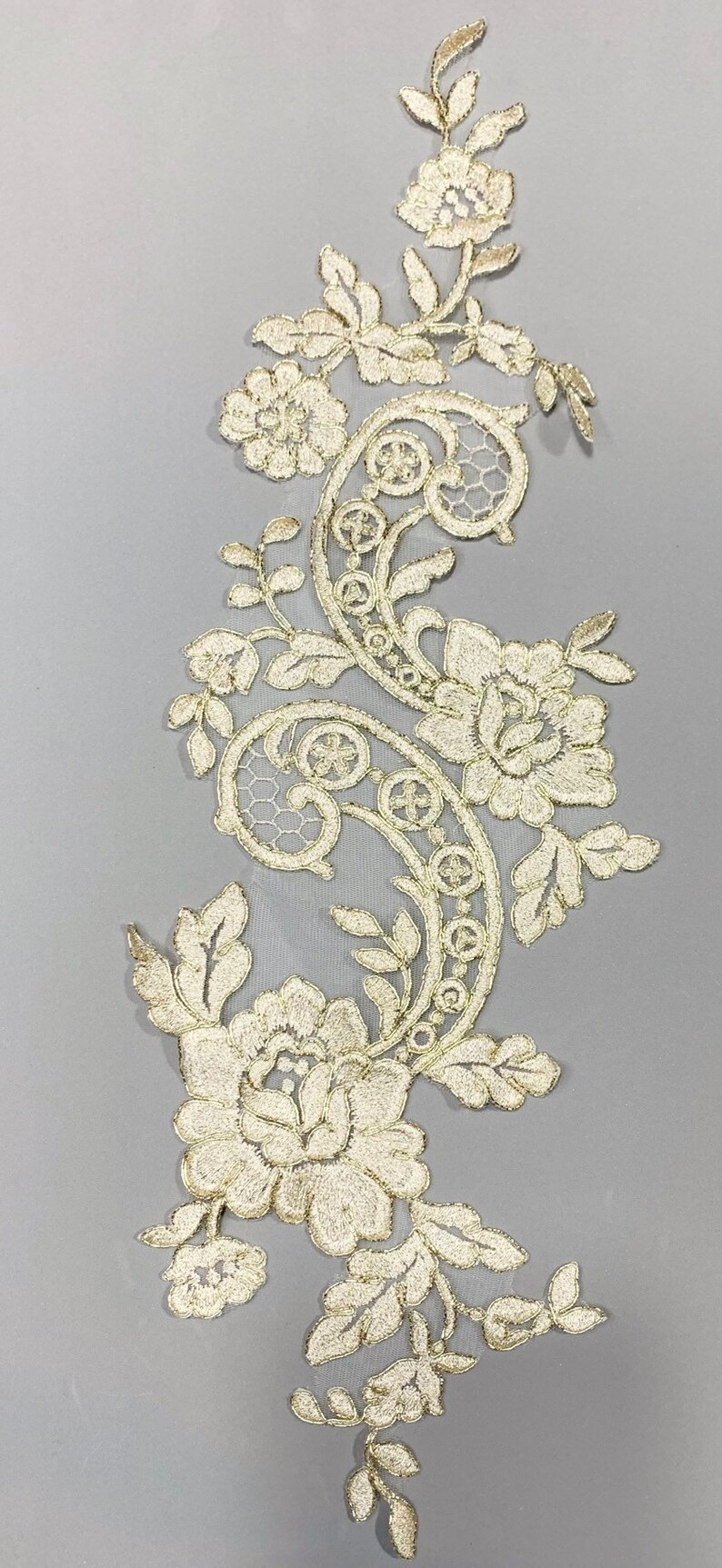 Gold Metallic Applique Applique Lace Pair for Lyrical Dance Etsy