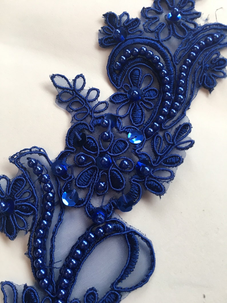 Royal Beaded Applique Beaded Applique Lace Pair for Lyrical | Etsy