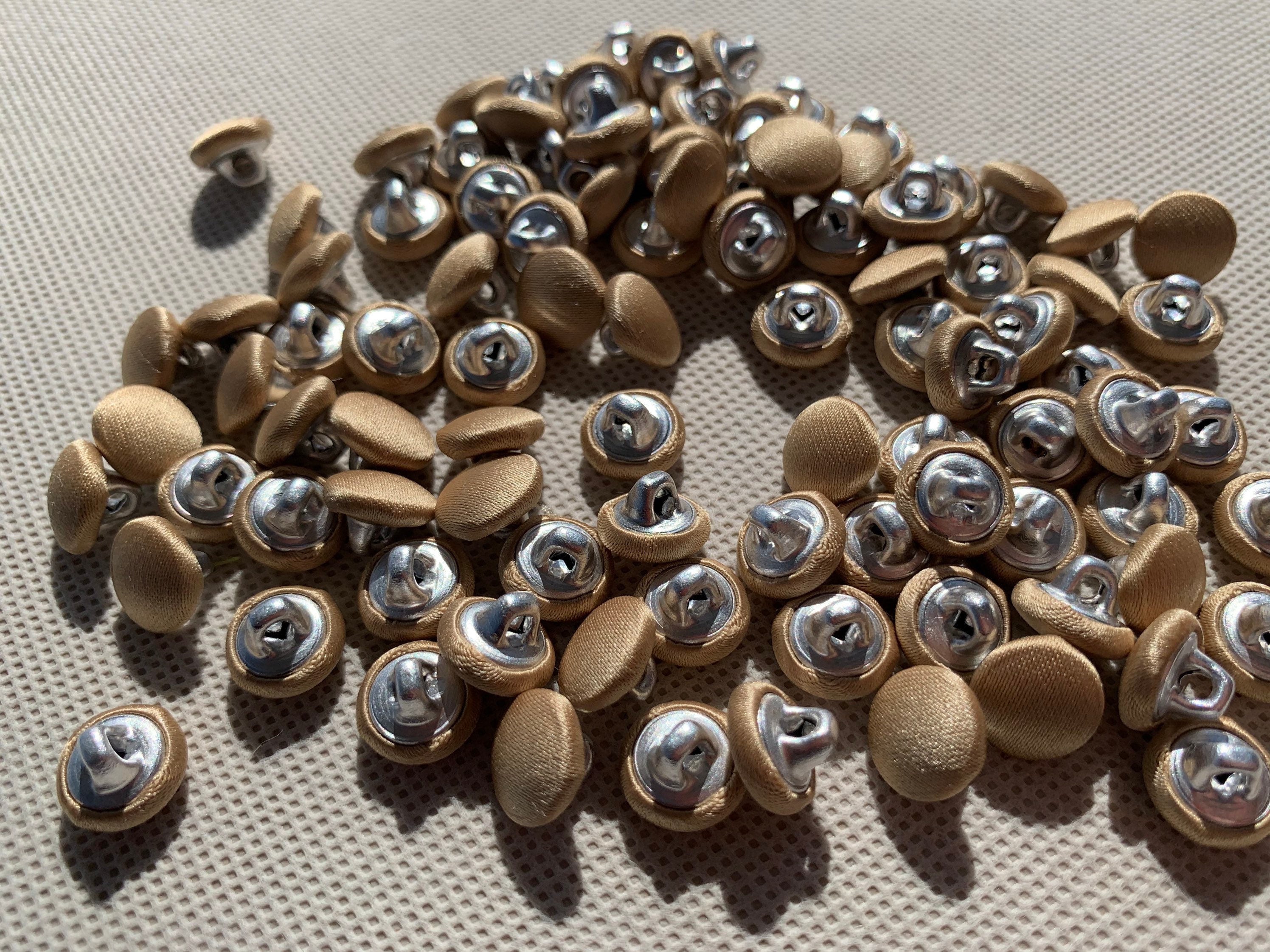 satin covered bridal buttons
