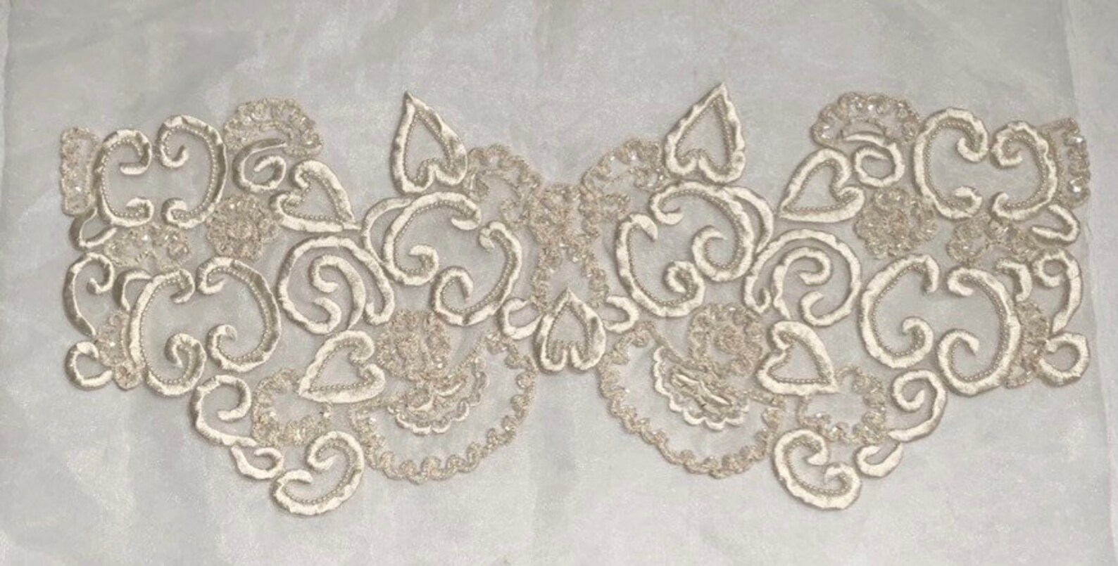 Ivory Beaded Bodice Applique Beaded Applique Lace for Lyrical Etsy