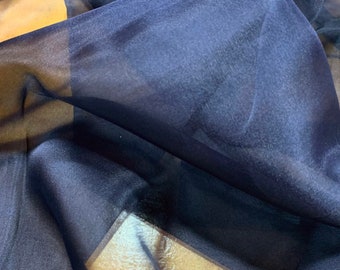 Seide Organza, Marine 45" Breite Seide Stoff durch den halben Hof