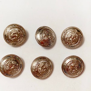Silver buttons with textured design medium button design finish with shank back size are 3/4&quot; 20mm 6 to the order