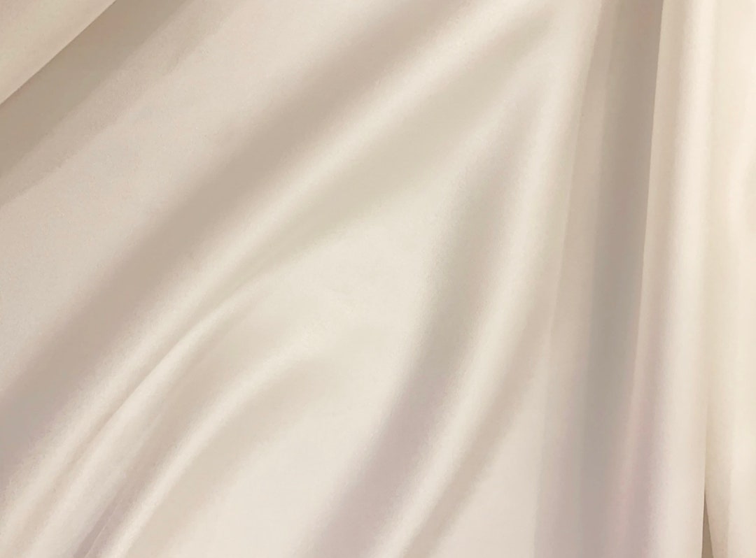 Ivory Satin, Bridal Fabric, Satin Lamour Ivory Lamour Satin Fabric by ...