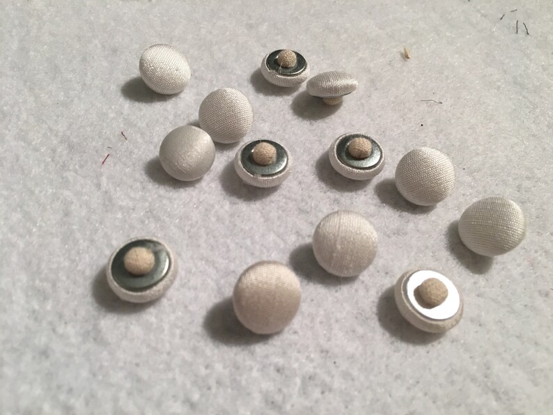 satin covered bridal buttons