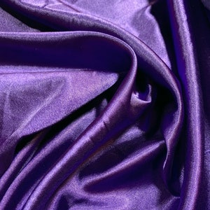 Purple Stretch Satin, polyester spandex satin fabric shiny stretch satin fabric dress shirt lingerie