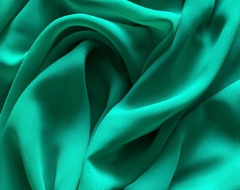 Emerald Green Chiffon Stoff: Leicht Sheer 60 "Breit, Massenware