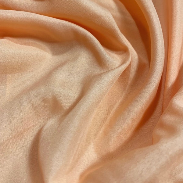 Peach lining Pongee lining 60" by the yard light weight lining dress Fabric 60" wide soft fabric, poly lining, fabric lining