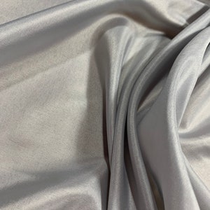 Light grey lining Pongee lining 60&quot; by the yard light weight lining dress Fabric 60&quot; wide soft fabric, poly lining, fabric lining