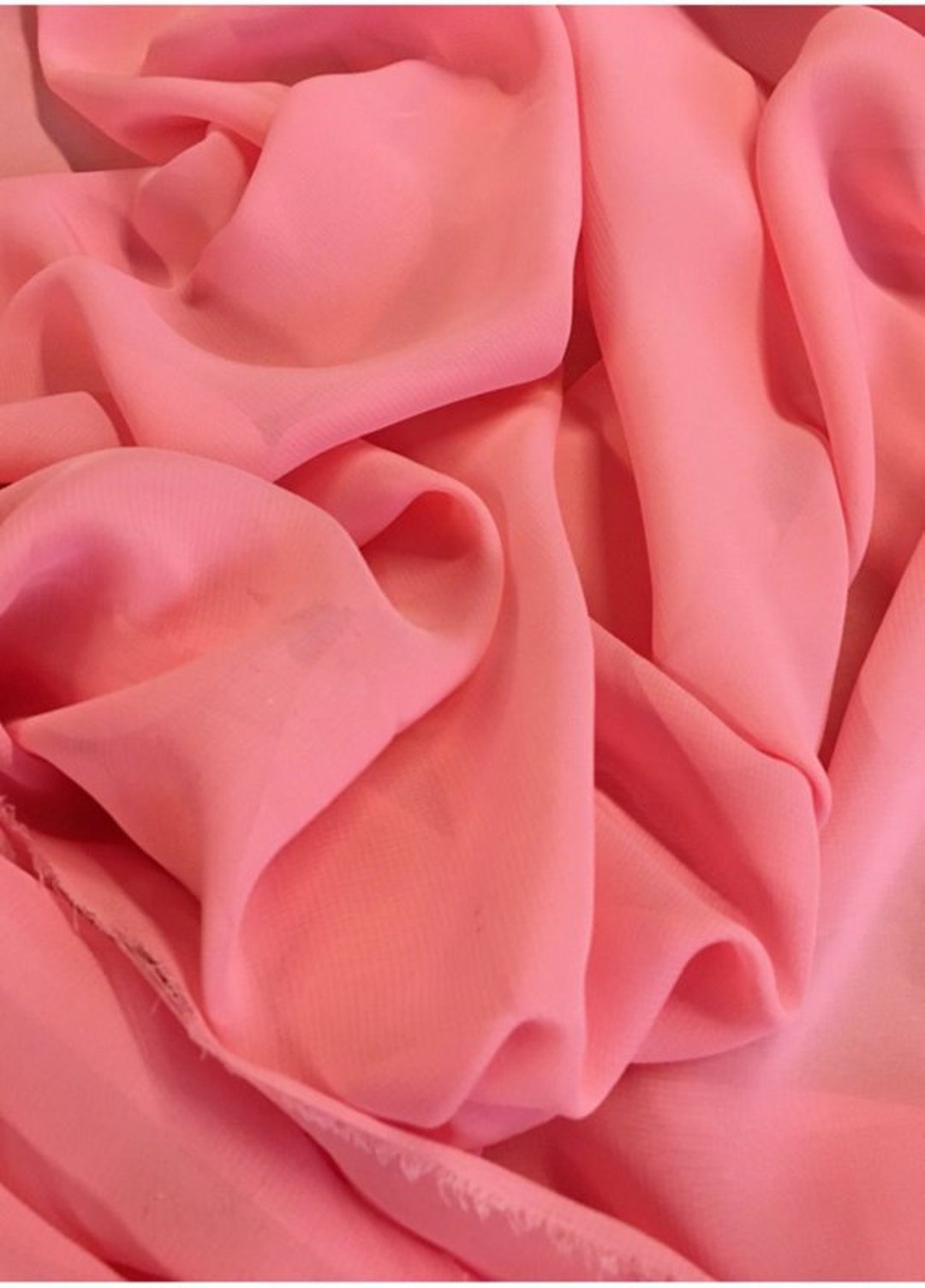 Coral Chiffon Hi Multi Chiffon Fabric by the Yard Chiffon Fabric