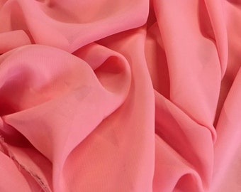 Coral Hi Multi Chiffon Fabric - Lightweight Sheer Wedding Dress Fabric, 60" Wide