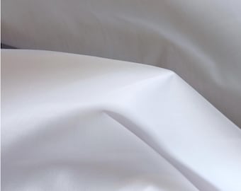 Tela de paño blanco, mezcla de polialgodón, 44" de ancho, cortada a medida