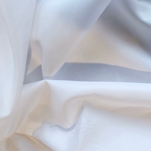 White lining Pongee lining 60" by the yard light weight lining dress Fabric 60" wide soft fabric, poly lining, fabric lining