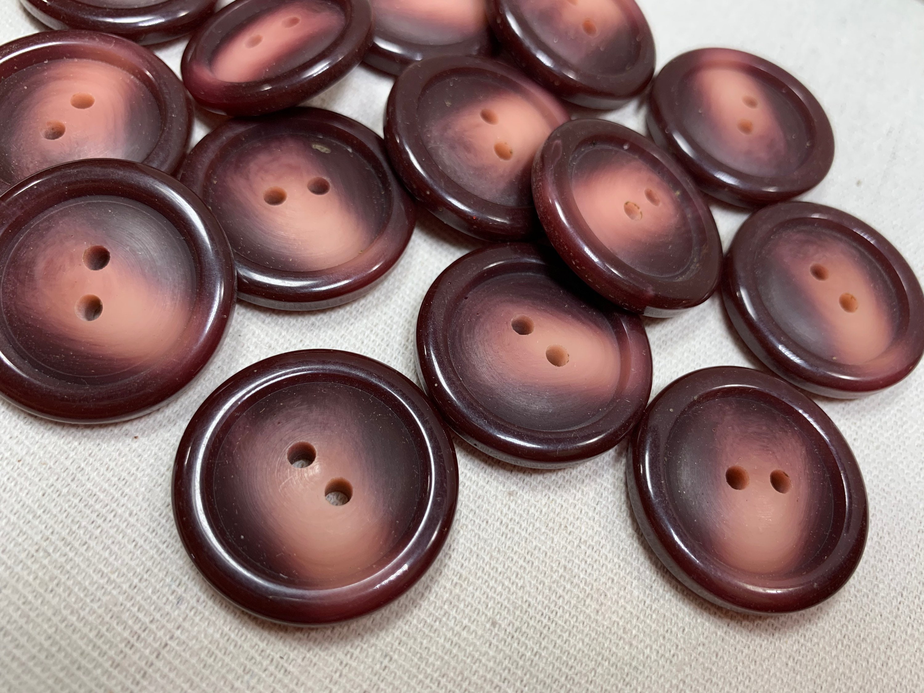 Large burgundy sew through buttons sewing buttons 1 1/8 6 Etsy