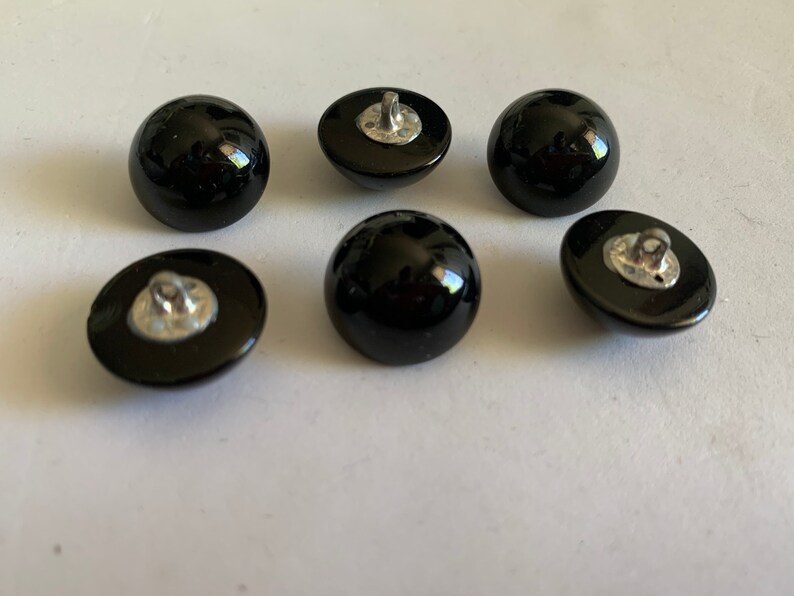 Black Button Domed Shape Medium Buttons 7/8 Inch Sewing Etsy