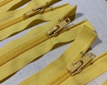 5 cremalleras de separación 9 pulgadas amarillo Nylon bobina separación cremallera