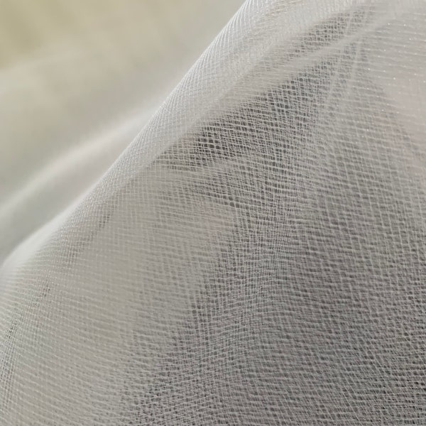 Ivory nylon tulle 72” wide Fabric by the Yard bridal tulle Fabric Wedding nylon tulle dress wide soft sheer tulle fabric