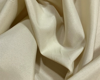 Light Champagne Pongee Lining Fabric, 60" Wide, Soft Poly Dress Fabric