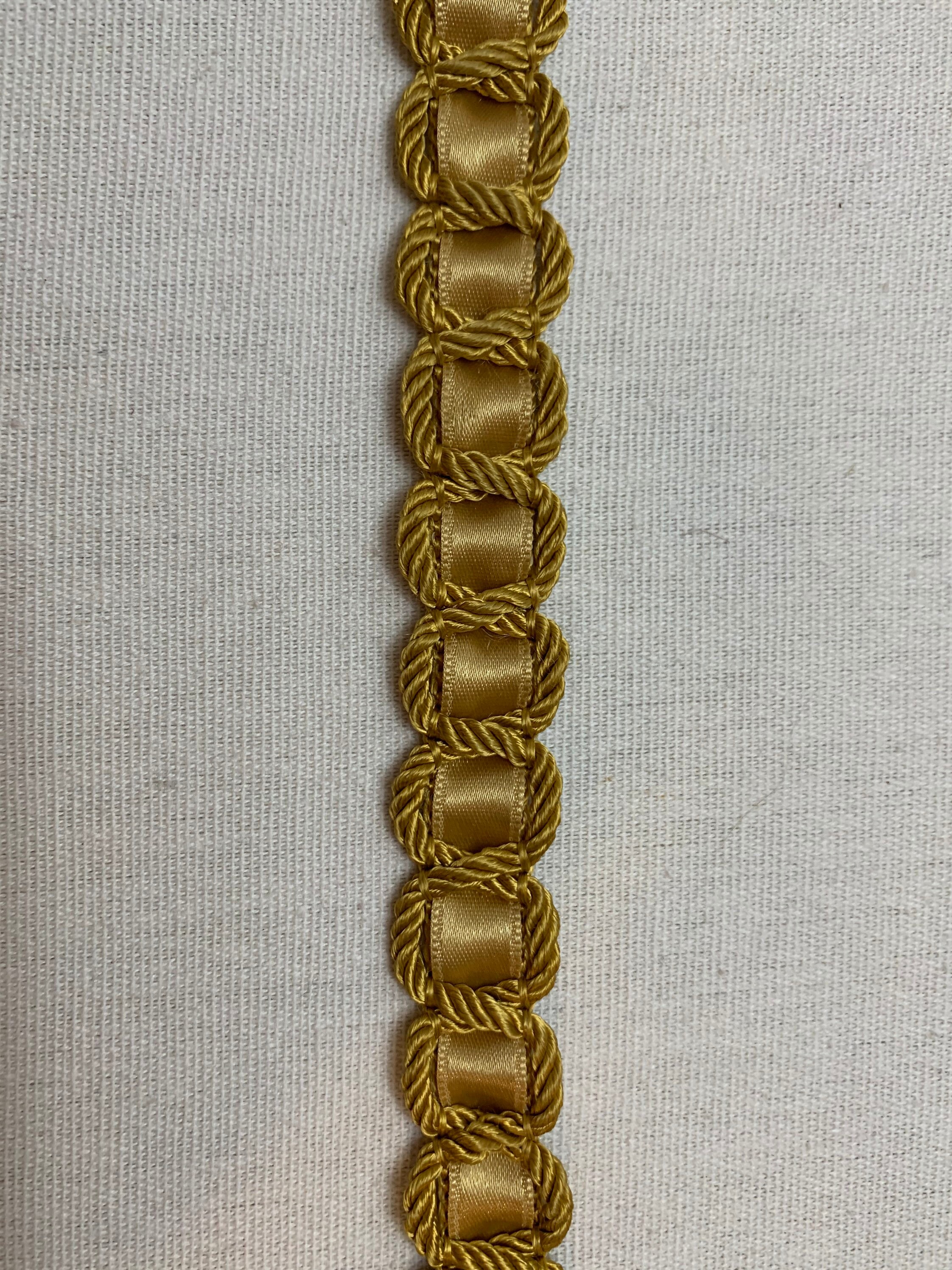 Gold braid trim with Satin Ribbon Insert in Classic Gold Braid Etsy