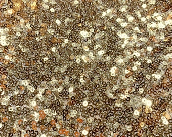 Metallic gold sequin all over sequin on mesh by the yard sequin fabric, shiny sequins