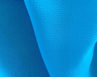Turquoise Crepe Chiffon Fabric, Soft Sheer Dress Fabric, 60" Wide, By The Yard