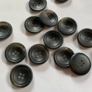 Medium Marbled Dark Gray Sewing Buttons Plastic Sewing Buttons 7/8 23mm ...
