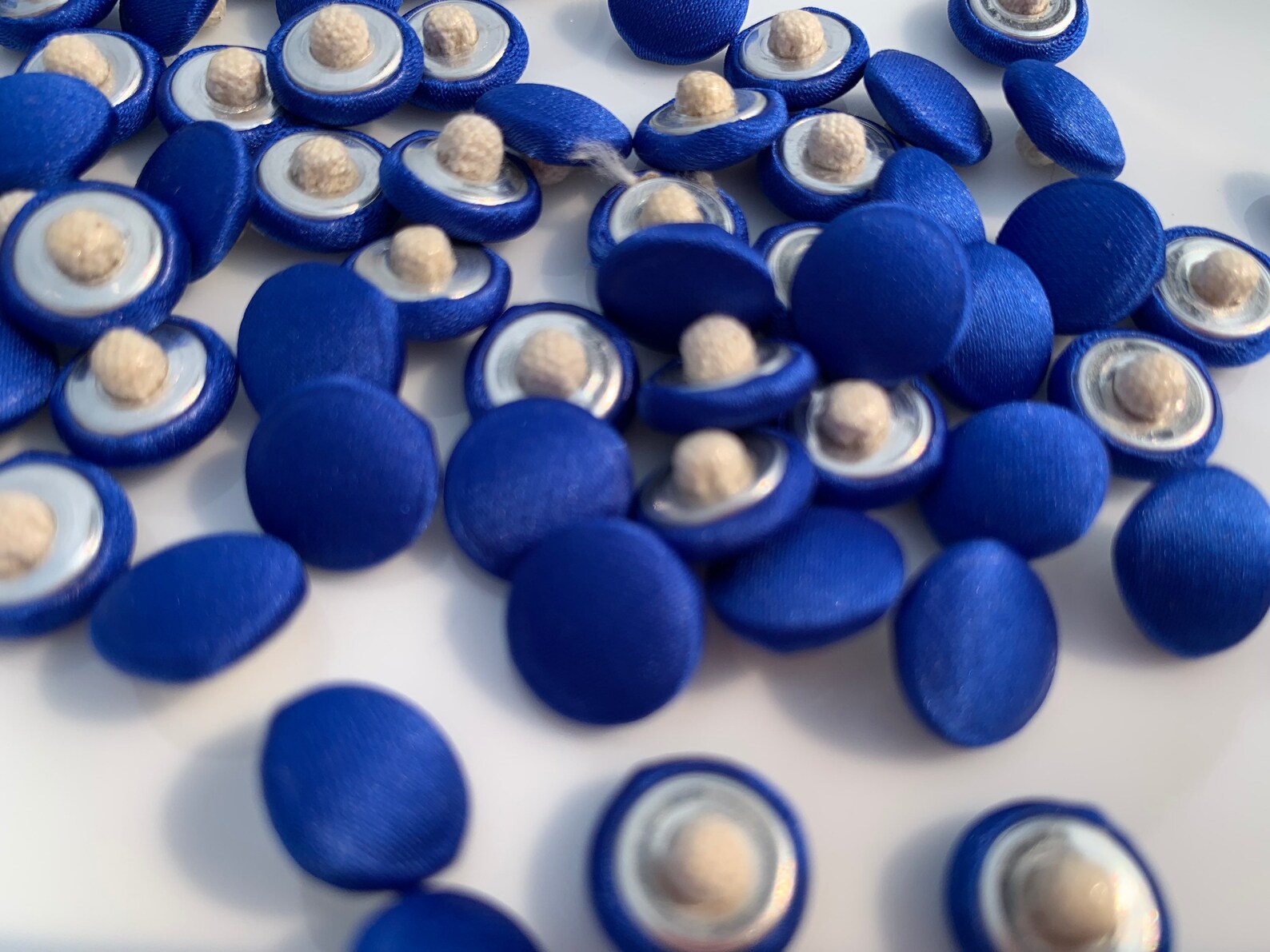 satin covered bridal buttons