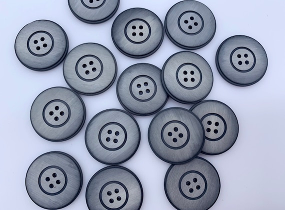 Large Buttons Gray Plastic Sewing Buttons 1 1/8 Sewing Button 4 Hole Sewing  Button 