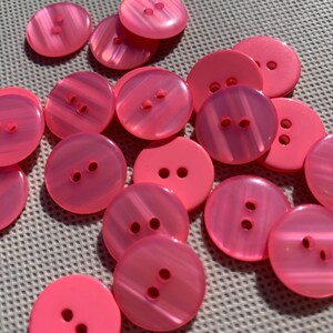 Medium Pink Button 4 Hole Sewing Buttons Sewing Buttons, 6 Buttons, Plastic  Buttons, Sew Through Button Pink Buttons 