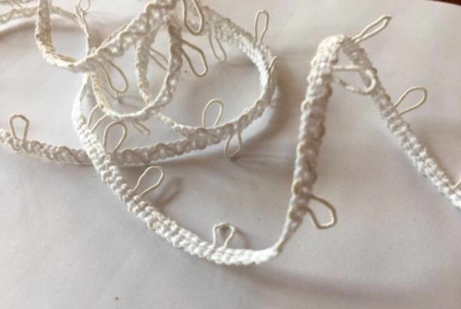 Elastic Button Loopingwhite Elastic Button Loopingwhite Etsy