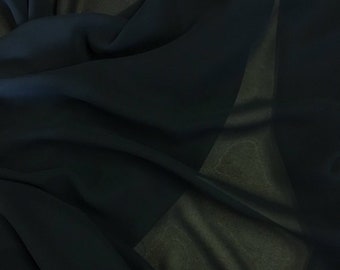 Black Hi Multi Chiffon Fabric: Lightweight Sheer 60" Wide