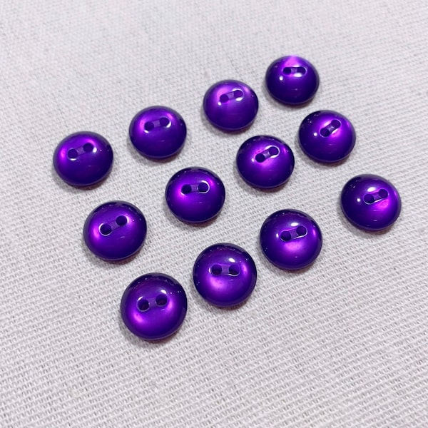 Small purple button purple buttons sewing buttons 1/2" 16mm vintage sewing button 2 hole sewing buttons