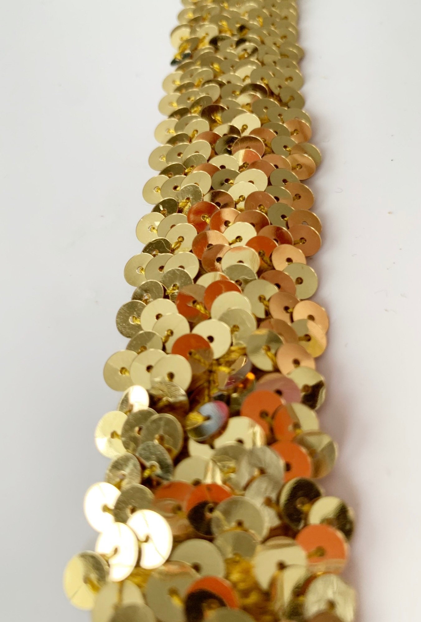 Gold Sequin Trim Stretch Sequin Trim Sequins Bridal Trim Prom Etsy