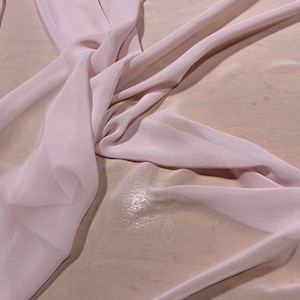 Deep Rose chiffon Rose Hi Multi Chiffon Fabric by the Yard Wedding Chiffon Lightweight Chiffon dress Fabric 60&quot; wide soft sheer fabric