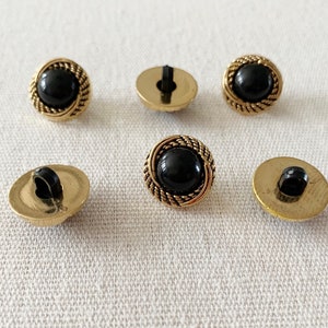 Small Gold and Black Buttons 15mm 5/8 Inch Sewing Buttons 6 - Etsy