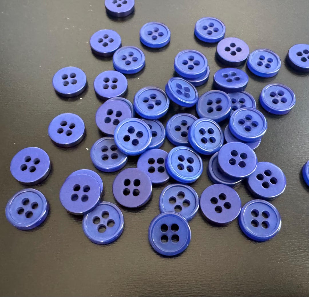 Small Cobalt Blue Buttons 14 Mm 1/4 Inch Sewing Buttons, 12 Buttons ...