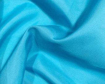Turquoise lining Pongee lining 60" by the yard light weight lining dress Fabric 60" wide soft  fabric, poly lining, fabric lining