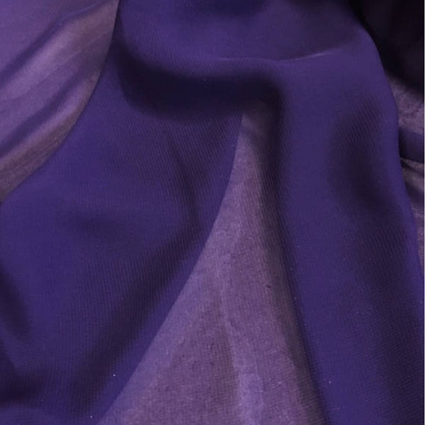 Purple chiffon Hi Multi Chiffon Fabric by the Yard Wedding Chiffon Lightweight Chiffon dress Fabric 60" wide soft sheer fabric