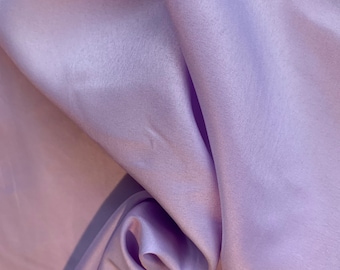 Lilac Pongee Lining Fabric, Soft Polyester, 60" Wide, By The Yard