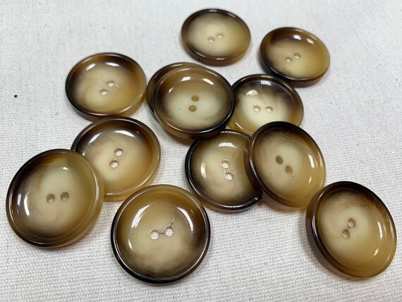 Large Buttons Marbled Brown and Tan Plastic Sewing Buttons 1 1 4