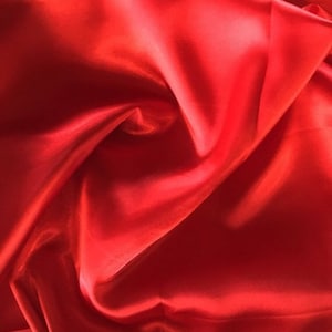 Red Stretch Satin, polyester spandex satin fabric shiny stretch satin fabric dress shirt lingerie